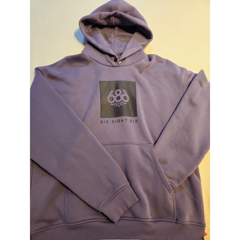 686 Knockout Purple Snowboarding Hoodie Sweatshirt Size Large